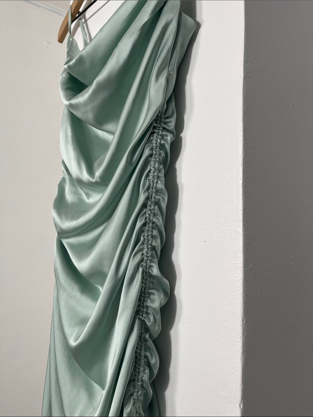 Beivy Cowl Neck Ruched Slip Dress - Picture 4 of 9